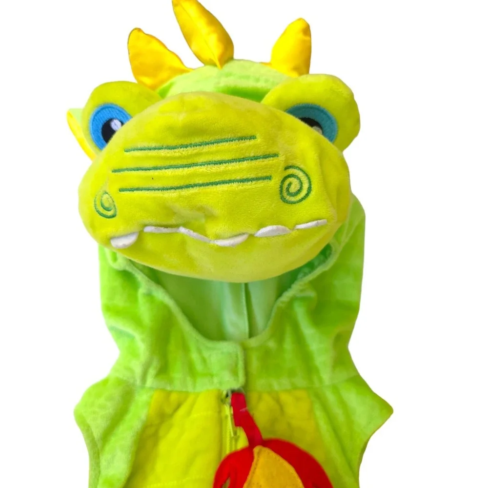 FAO Schwarz Infant Fire Breathing Dragon Plush Halloween Costume Full 12m